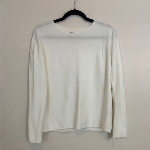 Uniqlo Women's Long Sleeve Tee - Cream